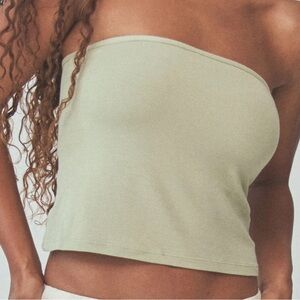 Klassy Network Ribbed Tube Top Brami-Sage
